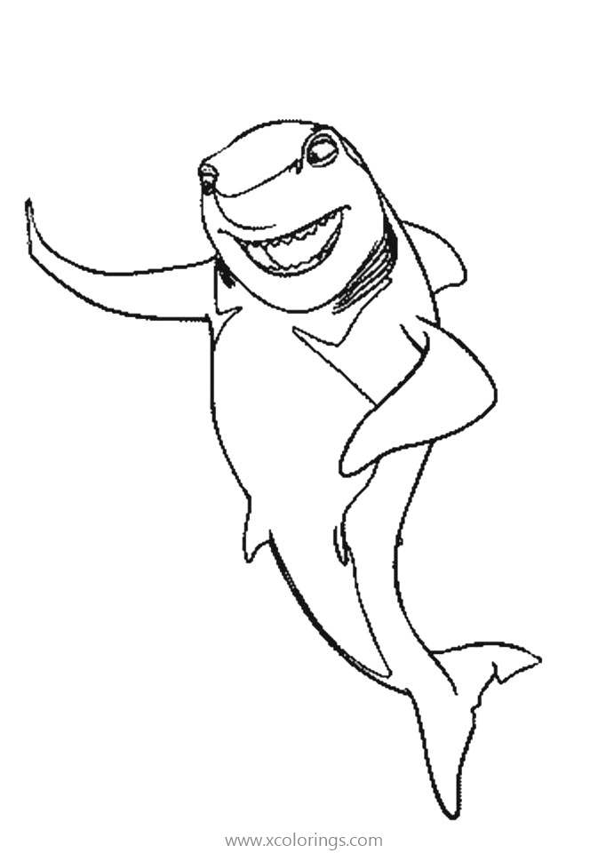 Free Shark is Standing Coloring Pages printable
