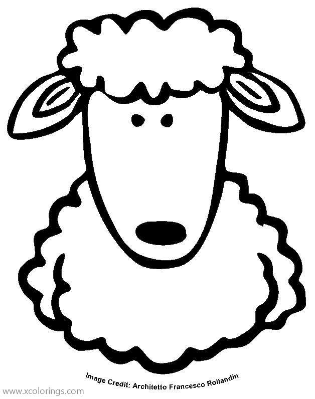 Free Sheep Head Coloring Pages printable
