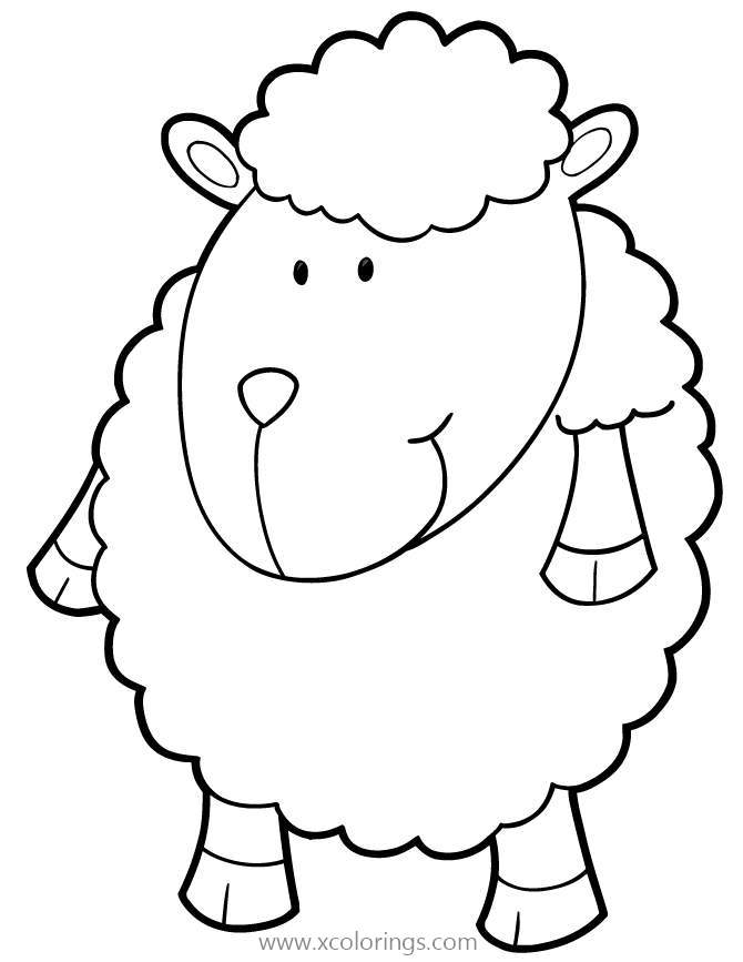 Free Sheep Standup Coloring Pages printable