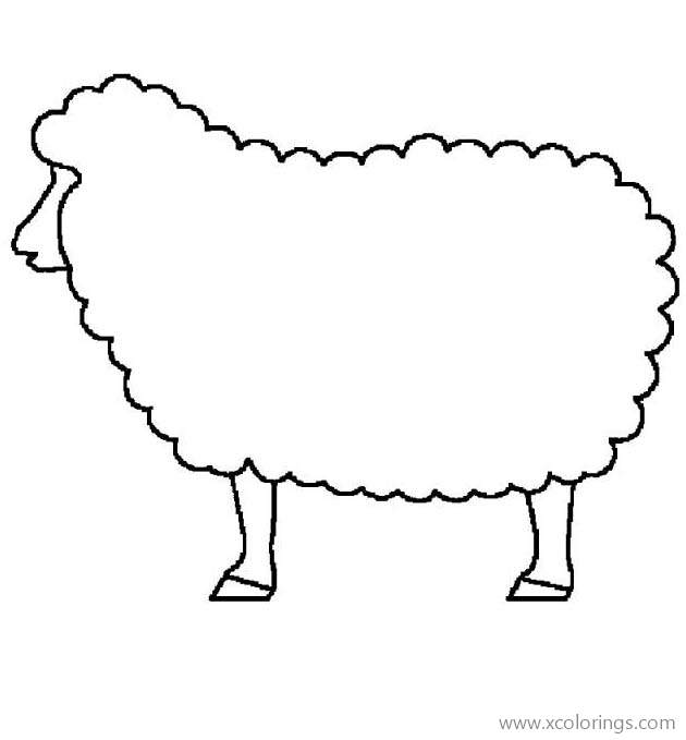Free Simple Sheep Coloring Pages printable