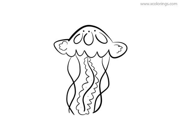 Free Small Jellyfish Coloring Page printable