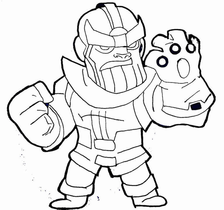 Free Small Thanos Coloring Page printable