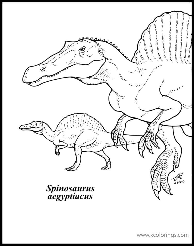 Free Spinosaurus Aegyptiacus Coloring Page printable