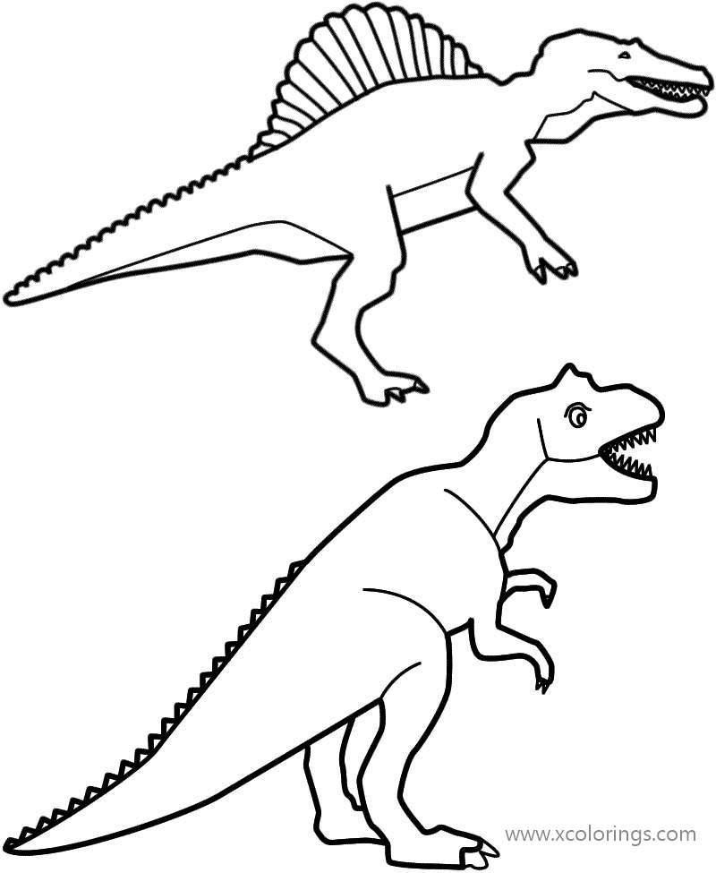 Free Spinosaurus Bigger Than T Rex Coloring Page printable