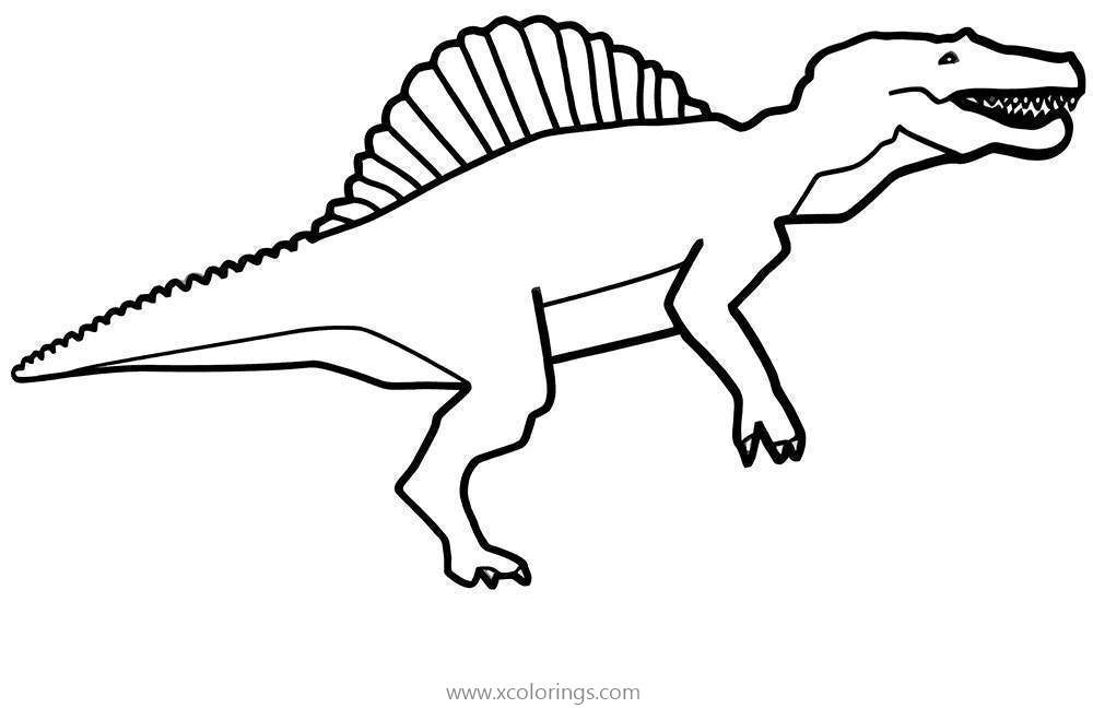 Free Spinosaurus Coloring Page for Dinosaur Craft printable