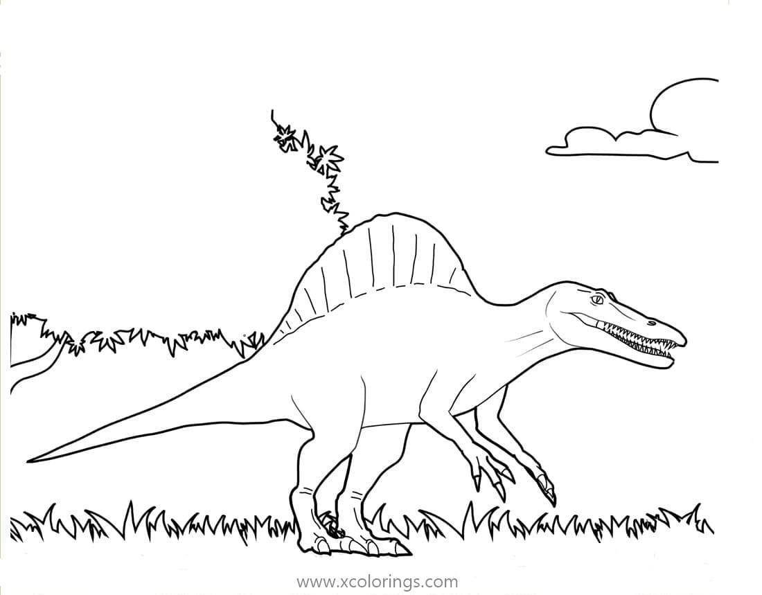 Free Spinosaurus Life Coloring Page printable