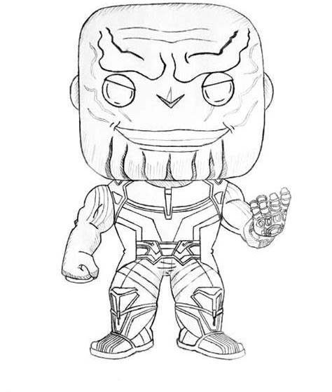 Free Square Head Thanos Coloring Page printable