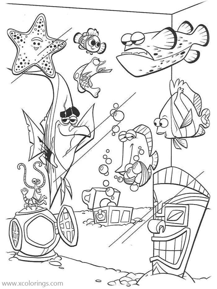 Free Starfish Coloring Pages from Finding Nemo printable