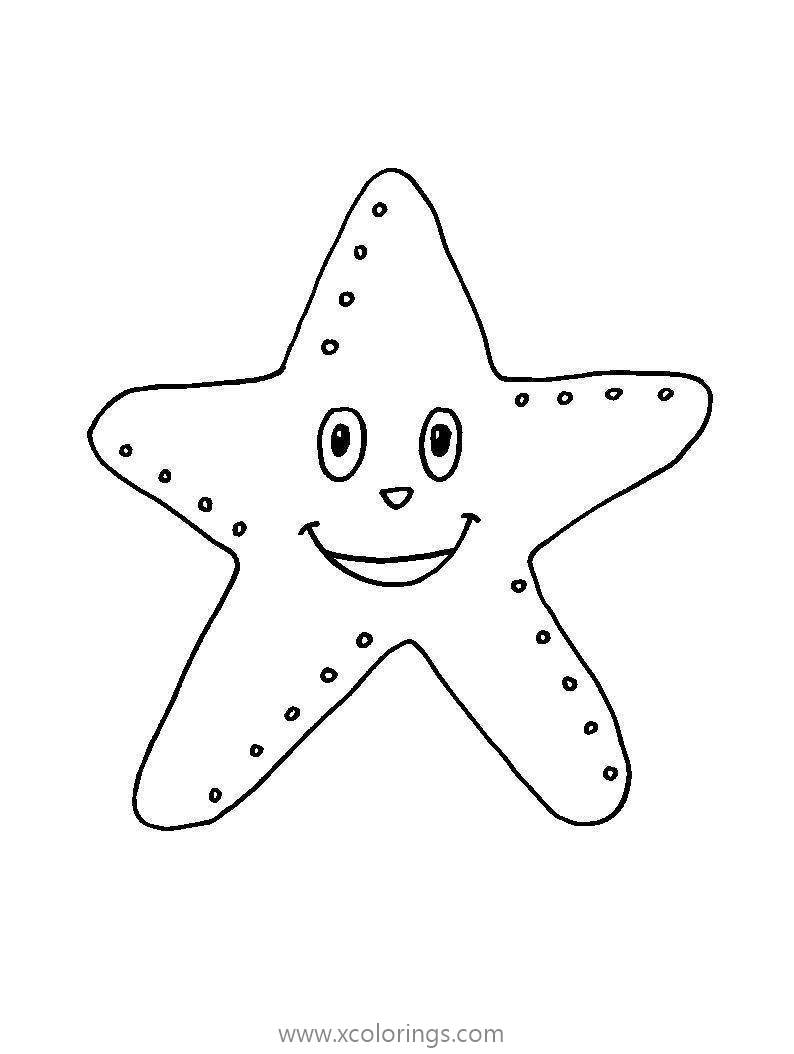 Free Starfish with Eyes Coloring Pages printable