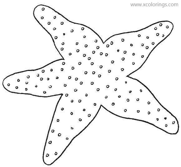 Free Starfish with Spots Coloring Pages printable