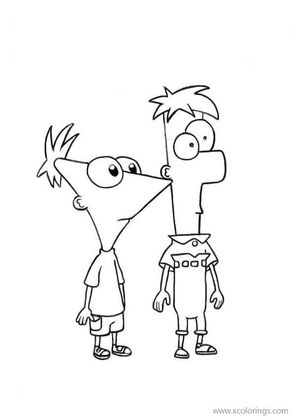 Free Stepbrothers Phineas and Ferb Coloring Pages printable