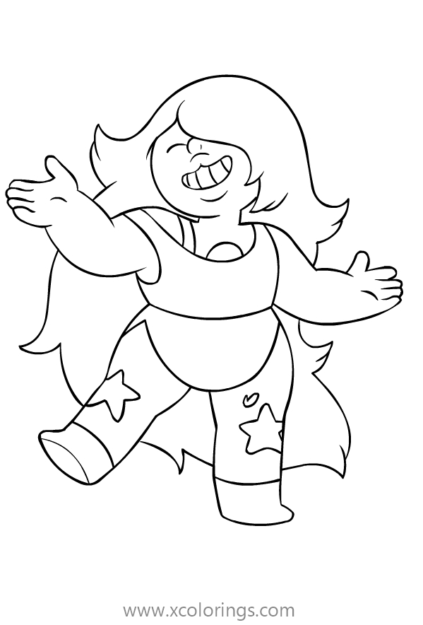 Free Steven Universe Amethyst Coloring Page printable