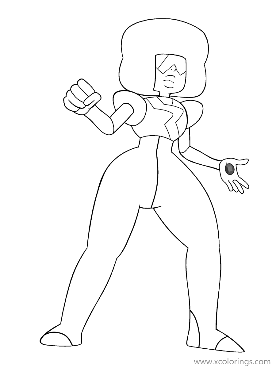 Free Steven Universe Character Garnet Coloring Pages printable
