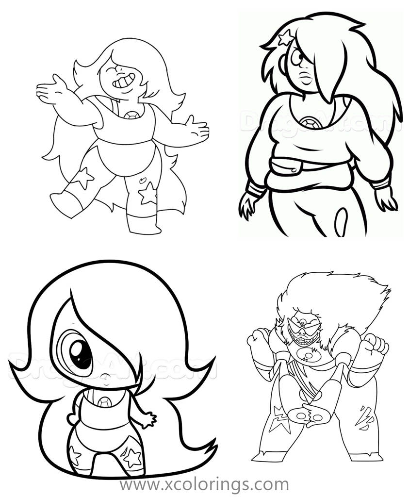 Free Steven Universe Coloring Pages Chibi Amethyst printable