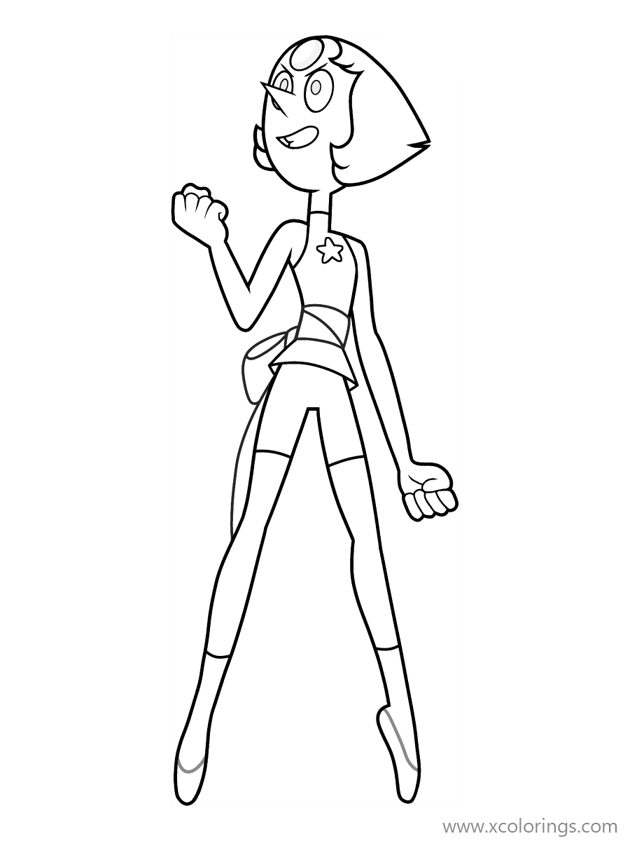 Free Steven Universe Coloring Pages Pearl printable