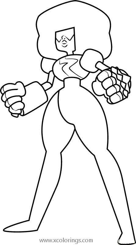 Free Steven Universe Coloring Pages Strong Garnet printable