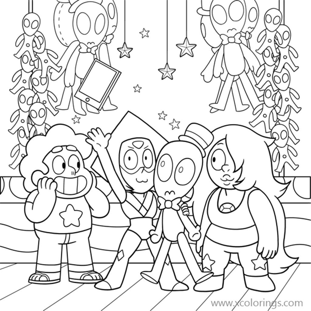 Free Steven Universe Gems Coloring Pages printable