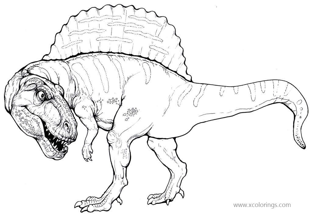 Free Strong Spinosaurus Coloring Page printable