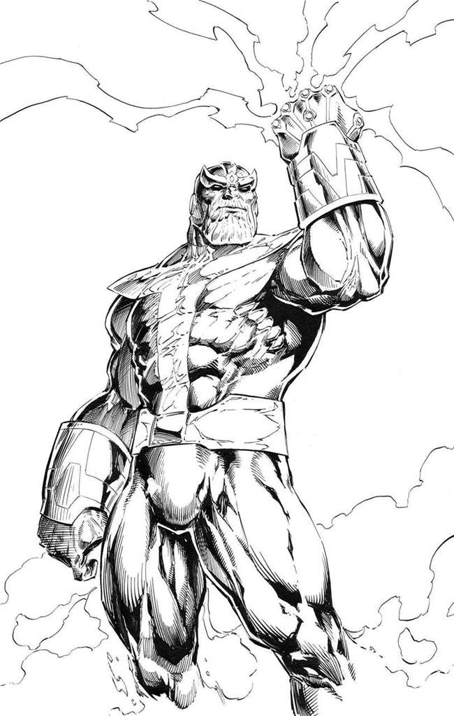 Free Superhero Thanos Coloring Pages printable