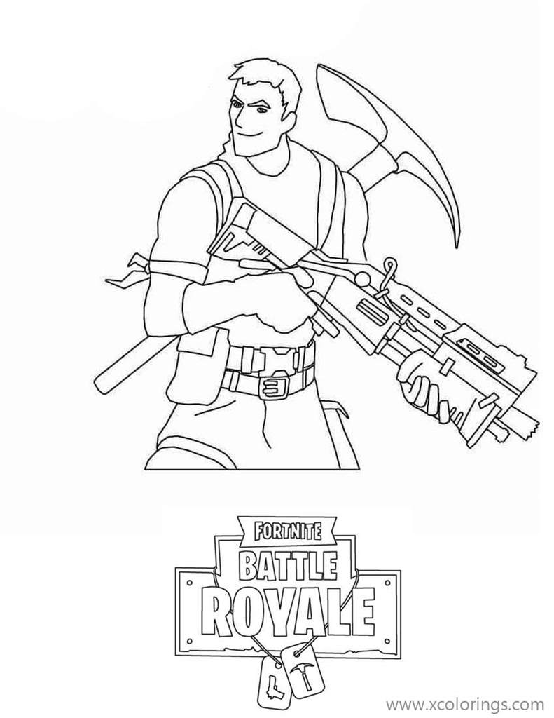 Free Survivalist from Fortnite Coloring Pages printable