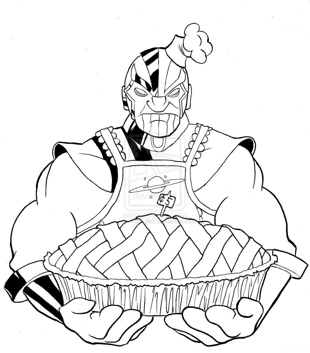 Free Thanos As A Chef Coloring Page printable