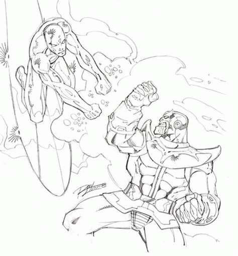 Strong Thanos Coloring Page Thanos Coloring Infinity Pages Gauntlet N 
