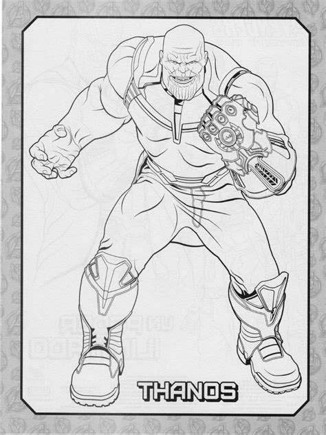 Free Thanos Card Coloring Page printable