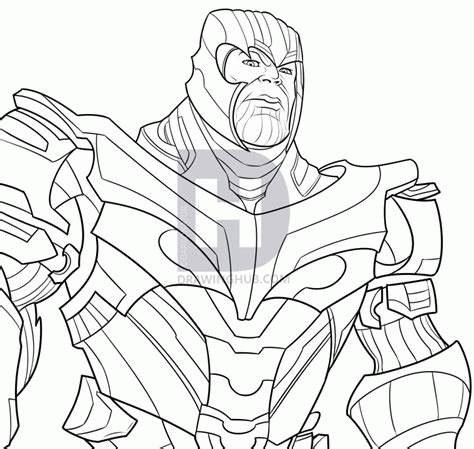 Free Thanos Coloring Page from Fans printable