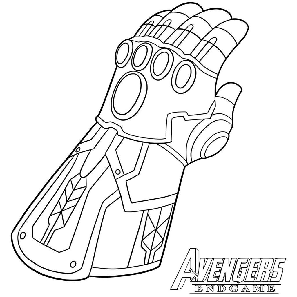 Thanos Coloring Pages The Power Glove - XColorings.com