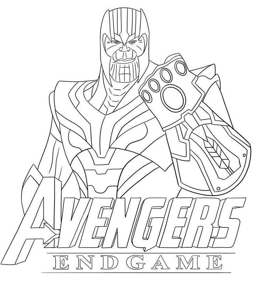 Free Thanos Coloring Pages from Avengers Endgame printable