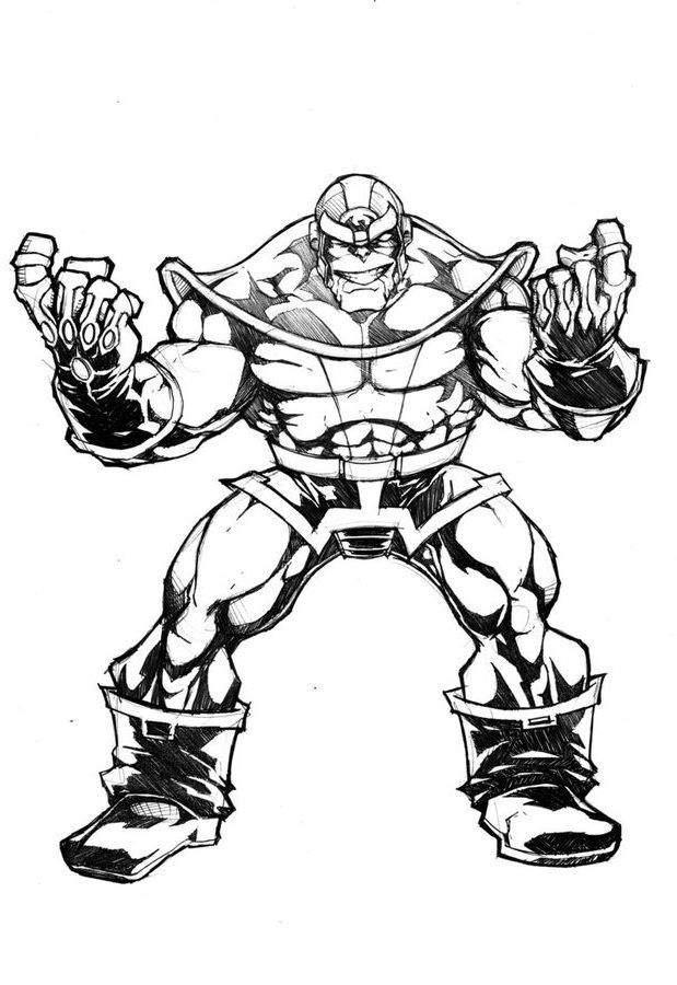 Free Thanos Coloring Pages from Infinity War printable