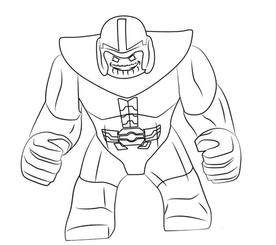 Free Thanos Coloring Pages from Lego Avengers printable