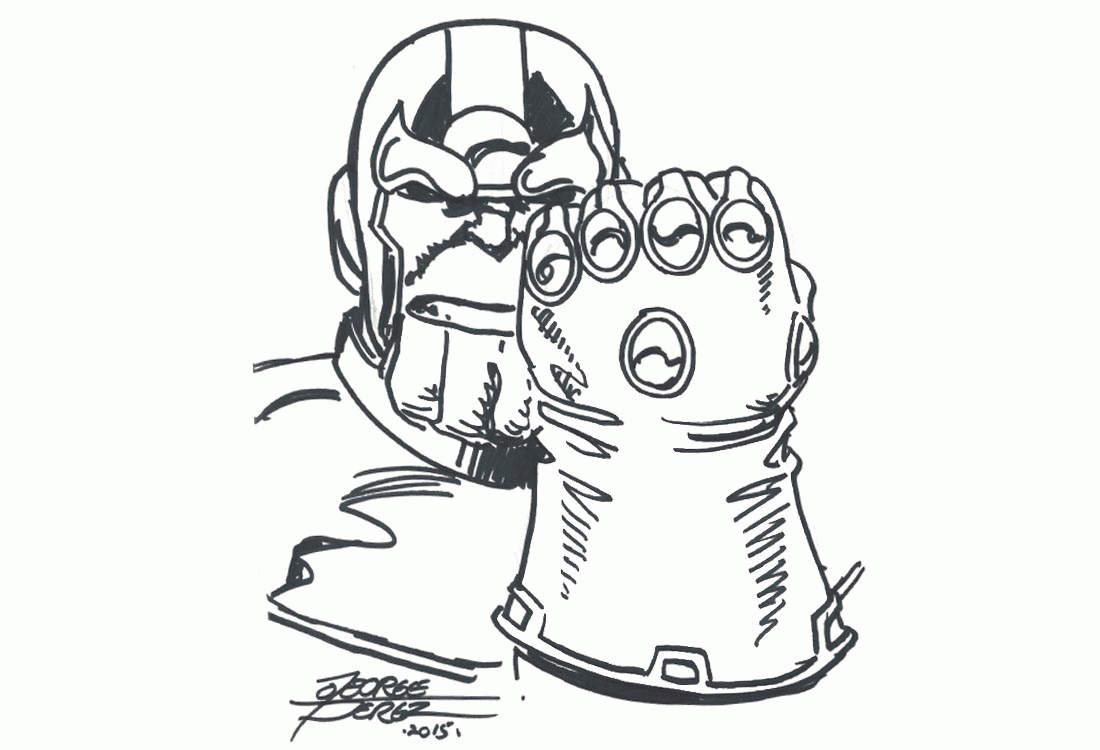 Free Thanos Fan Fiction Coloring Page printable