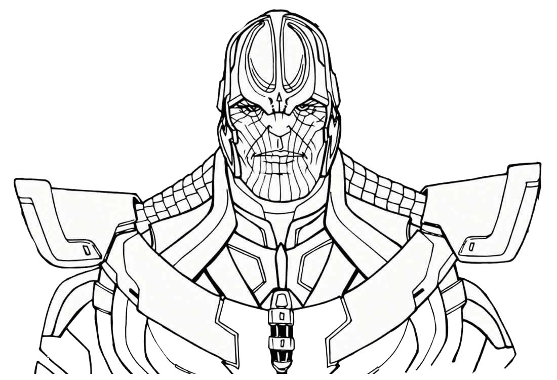 Free Thanos Portrait Coloring Pages printable