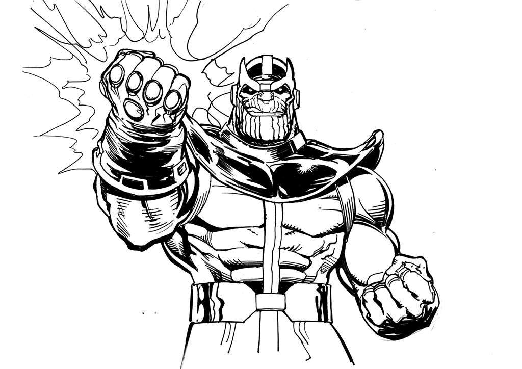 Free Thanos from Titan Coloring Pages printable