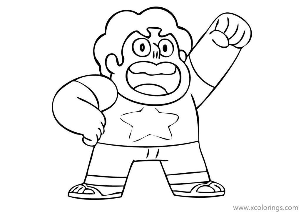 Free The Boy Steven Universe Coloring Pages printable