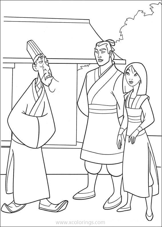 Free The Chinese Emperor from Mulan Coloring Pages printable