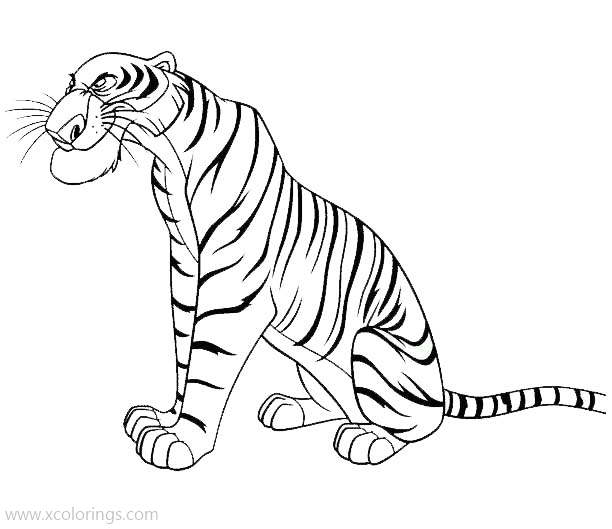 Free Tiger from Jungle Book Coloring Pages printable