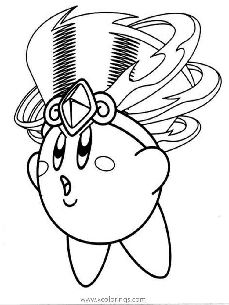 Free Tornado Kirby Coloring Page printable