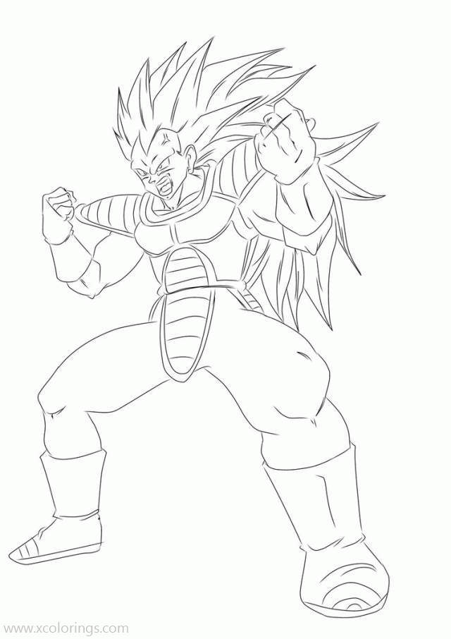Free Trunks's Father Vegeta Coloring Pages printable