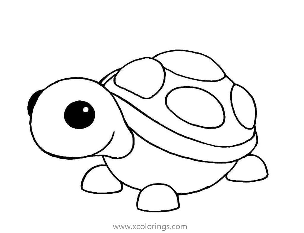 Free Turtle from Piggy Roblox Coloring Pages printable