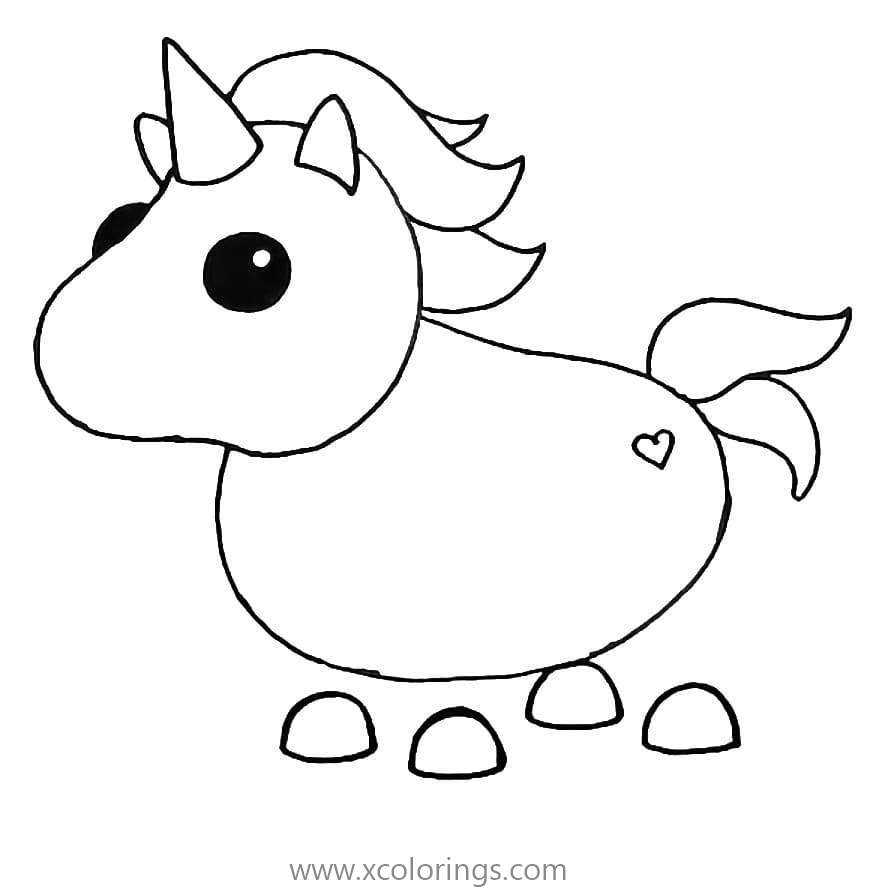 Free Unicorn from Piggy Roblox Coloring Pages printable