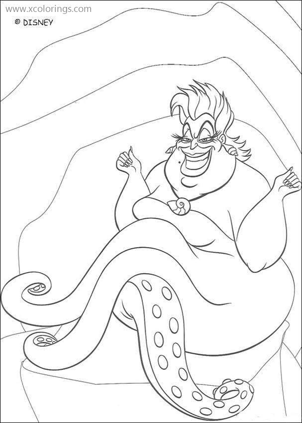 Free Ursula Coloring Pages She Sits On the Rock printable