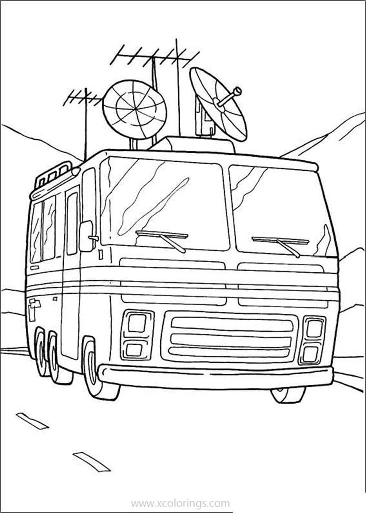 Free Van from Ben 10 Coloring Pages printable