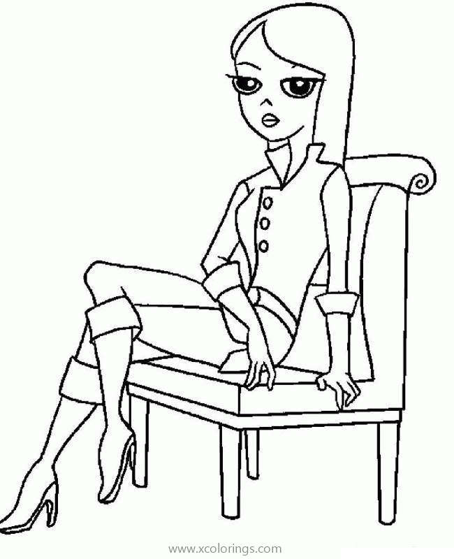 Free Vanessa from Phineas and Ferb Coloring Pages printable
