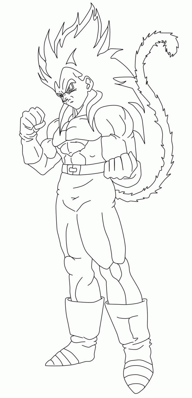 Free Vegeta Coloring Pages from Fans printable