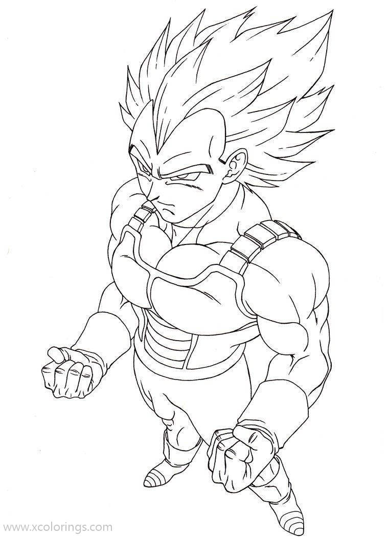 Free Vegeta with Armor Coloring Pages printable