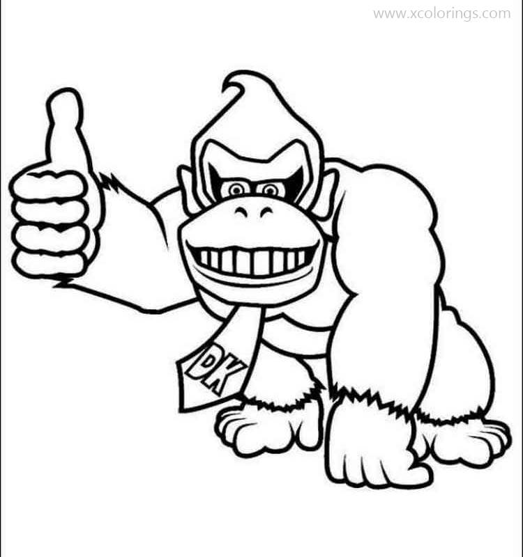 Free Video Game Donkey Kong Coloring Pages printable