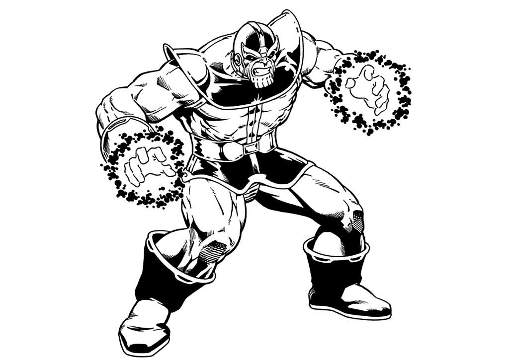 Free Villain Thanos Coloring Pages printable