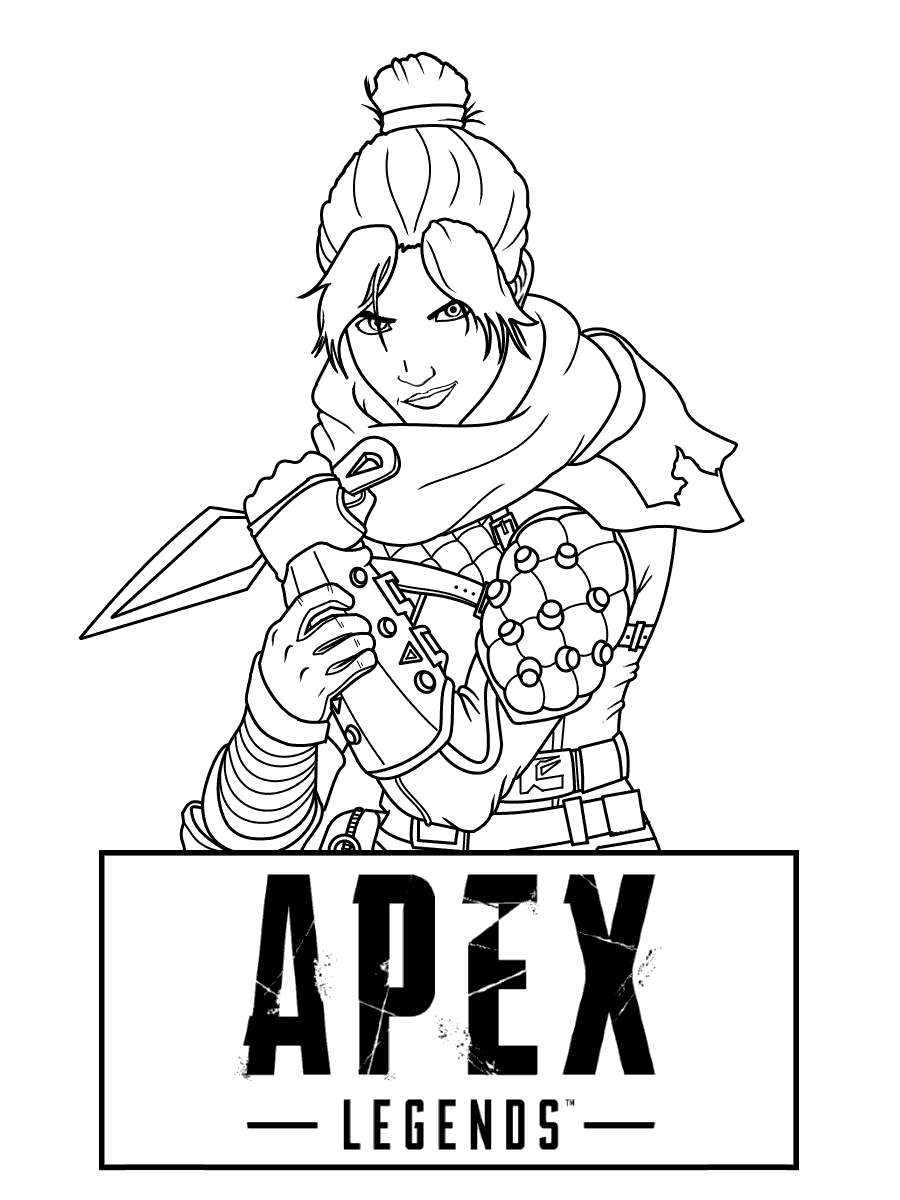 Free Wraith from Apex Legends Coloring Pages printable
